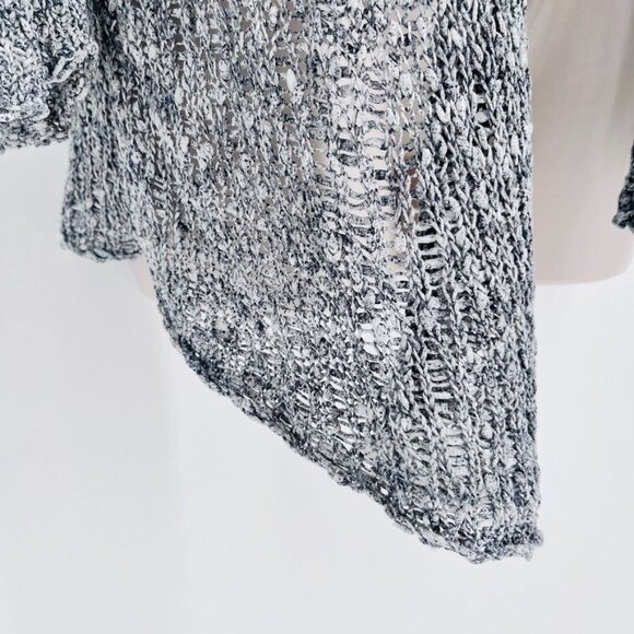 Eileen Fisher Open Front Cotton Cardigan Size XL Italian Yarn Loose Knit - Picture 5 of 9